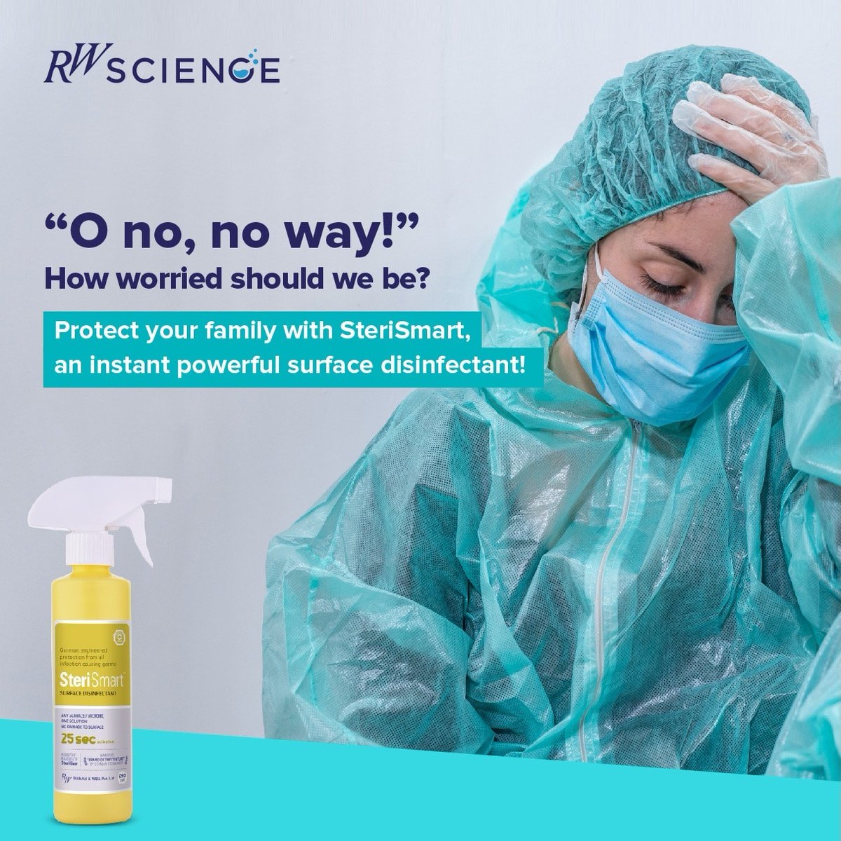 Yes we can stop the #Omicron from spreading far and wide. As equally fast is the action of SteriSmart, a surface disinfectant that can battle this variant effectively. With just 30 seconds on any surface, it can destroy any variant of the Coronavirus, not just the big O.