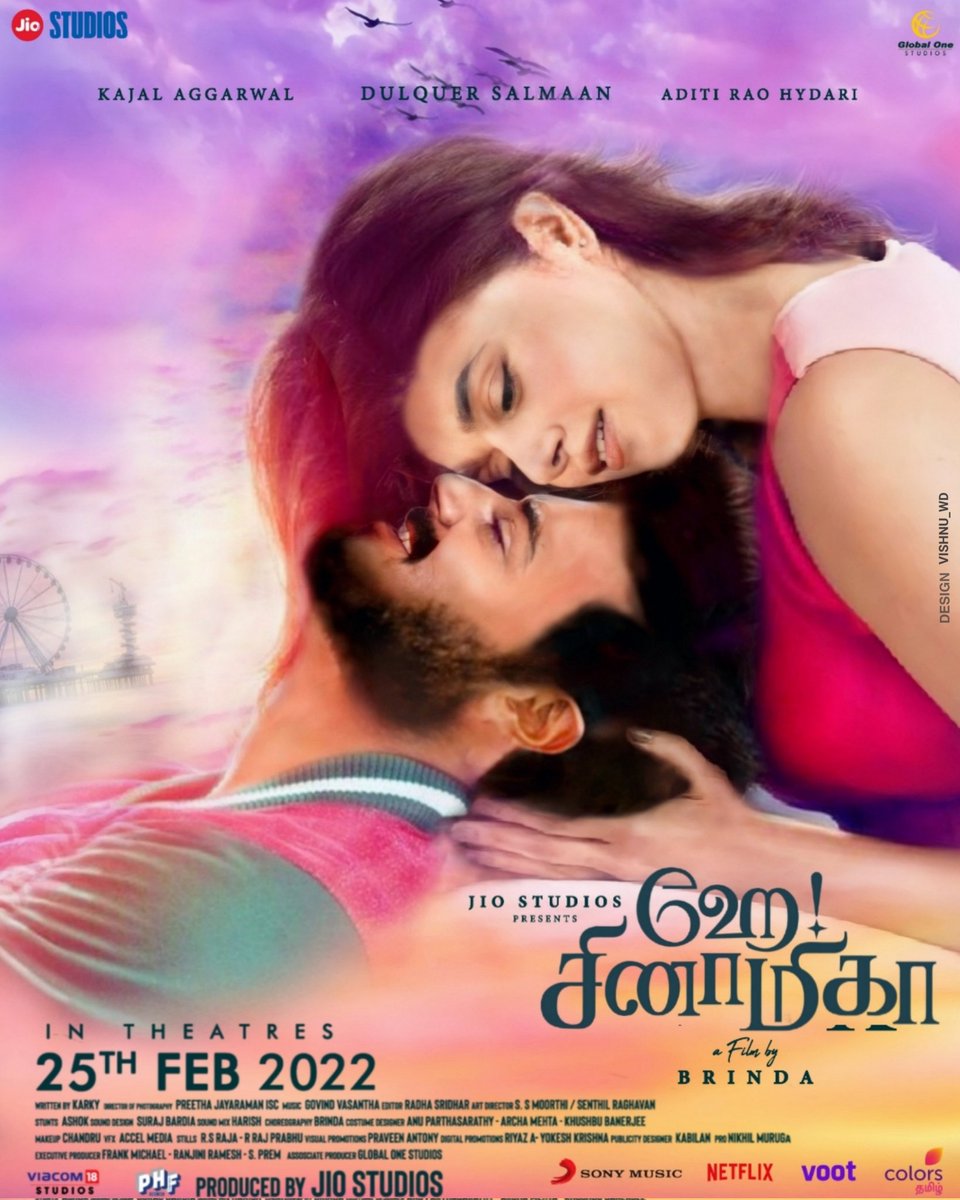 Vishnu_wD's tweet photo. Spread Love 💖

Yaazhan &amp; Mouna Starting Their Love From February 25. Show Your Love Towards Them &amp; Bless This Couple ☺️

#HeySinamika 🌸 Hitting Screens On 25 February 2022  !

@dulQuer @aditiraohydari
@MsKajalAggarwal @BrindhaGopal1 https://t.co/WJpBcMDlso