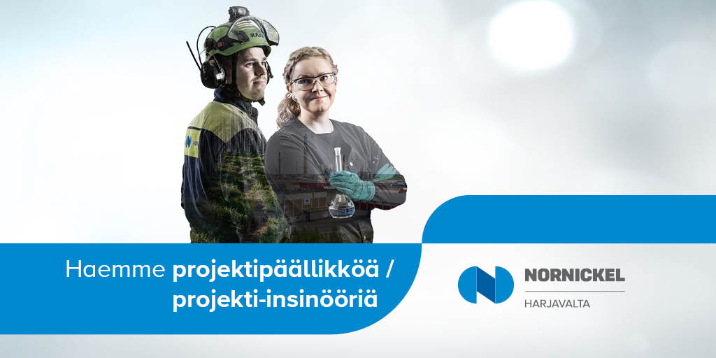 Meillä on projektipäällikön / projekti-insinöörin paikka avoinna. Tehtävässä vastaat investointiprojektien suunnittelusta, hankinnasta ja asennuksien hallinnasta. 

Lue lisää tehtävästä ja jätä hakemuksesi nornickel.fi
