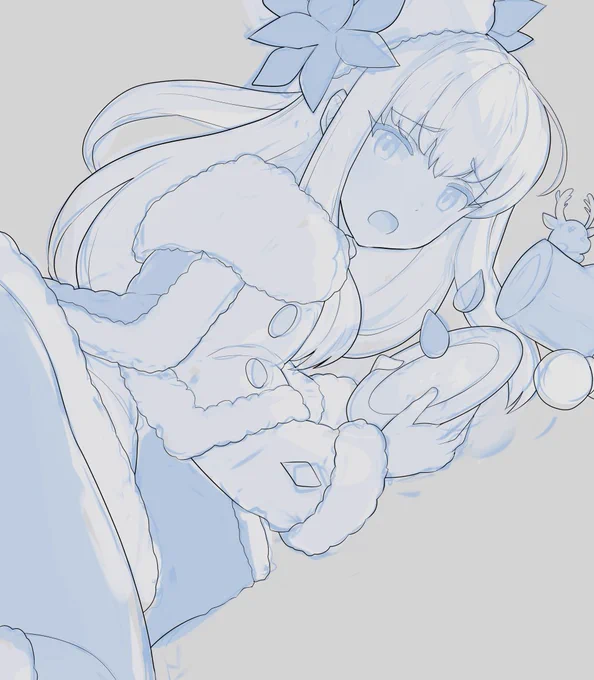 線画ァほぼ完了。 