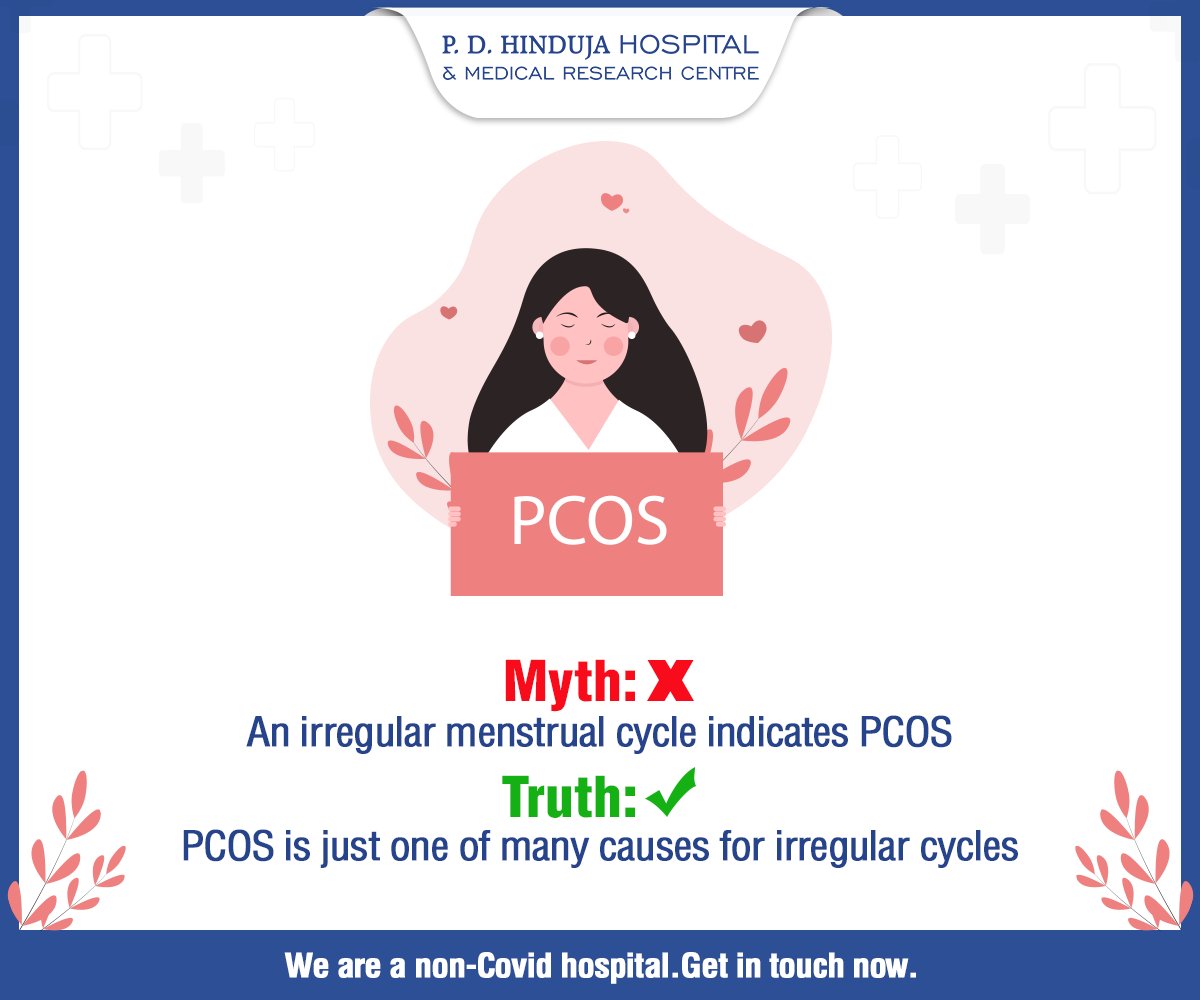 HHKhar's tweet image. A normal cycle lasts between 21-35 days. Anything outside of that could be due to breastfeeding, extreme dieting, thyroid disorders or even uterine fibroids. However, it is always advisable to seek medical expertise when in doubt. 
#mythbusters #PCOS #pcosmyth #HindujaKhar