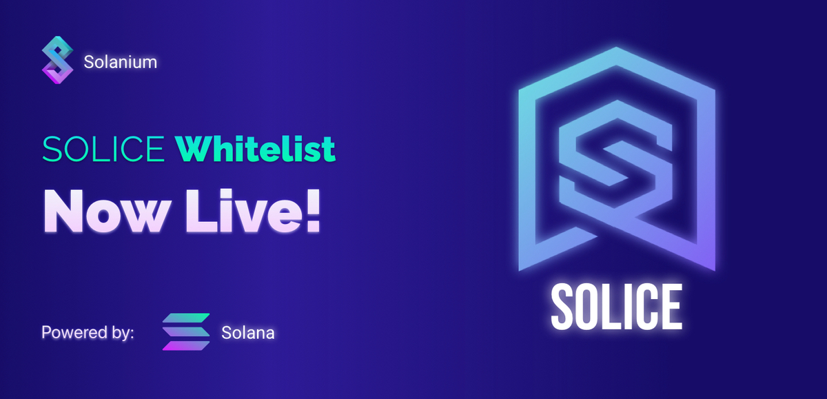 @solice_io Whitelist is now LIVE! Solice elevates the metaverse experience to the next dimension by providing top-quality infrastructure & immersiveness IDO Guidelines ➡️link.medium.com/pqW1E7P8jmb Whitelist Here➡️solanium.io/project/solice