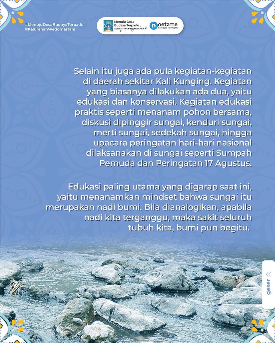 Kali Kuning menjadi salah satu desa wisata di Kalurahan Wedomartani yang harus dirawat, sebagai sumber utama vegetasi biota bahkan ekosistem pendukung pelestarian di sekitar lereng Merapi.
#JOGJA #jogjaistimewa #jogjakarta