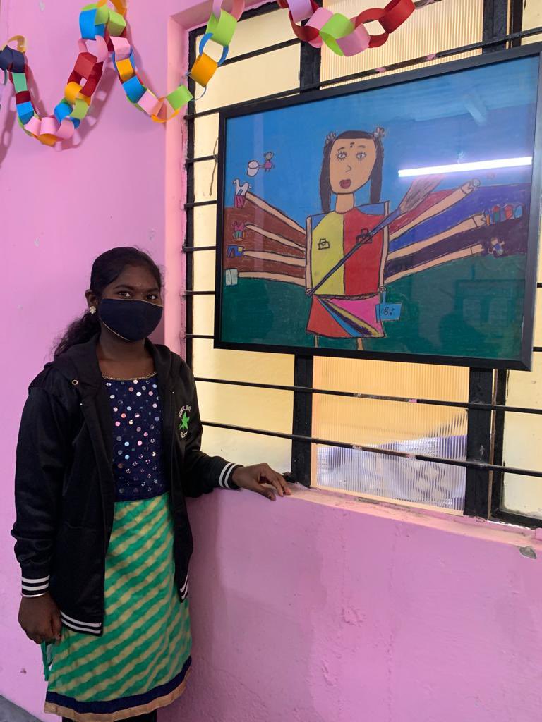 SaamuhikaShakti's tweet photo. As part of the program, our partner @Hasiru_Dala conducts creative art therapy program for children.
Recently the kids put together a showcase of all the art they have done. Amazing it is! https://t.co/webbTh9tcf