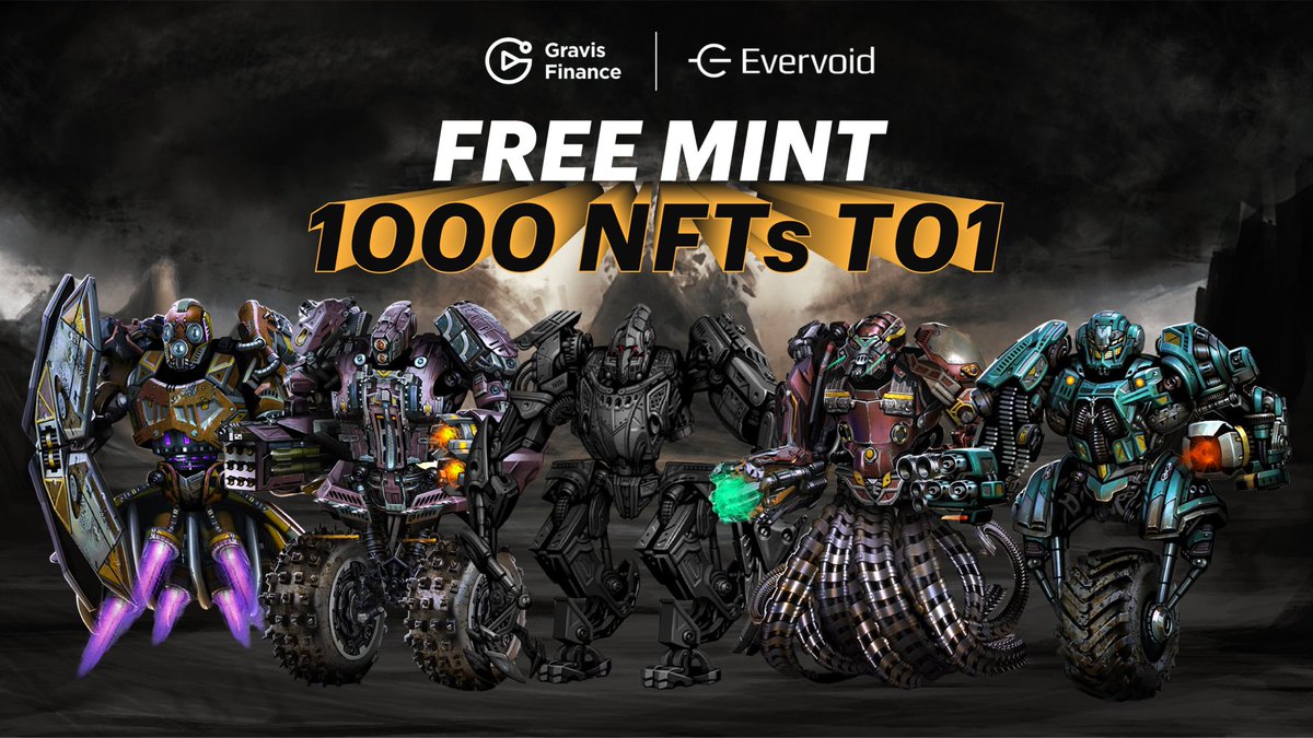 🔥 HOT EVENT: GRAVIS FINANCE x EVERVOID
FREE MINT 🚀
🎁 1000 NFTs from the T01 for Gravis's most active members!
👉🏻How To Join: sweepwidget.com/view/42483-941…
🔥🔥 Invite more people to win NFTs and WHITELIST!!
#gravisfinance #giveaway #freemint #NFT #NFTGiveaway #gamefi