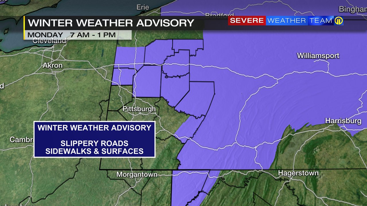 Jessica Faith on Twitter "WINTER WEATHER ADVISORY (UPDATE) Counties