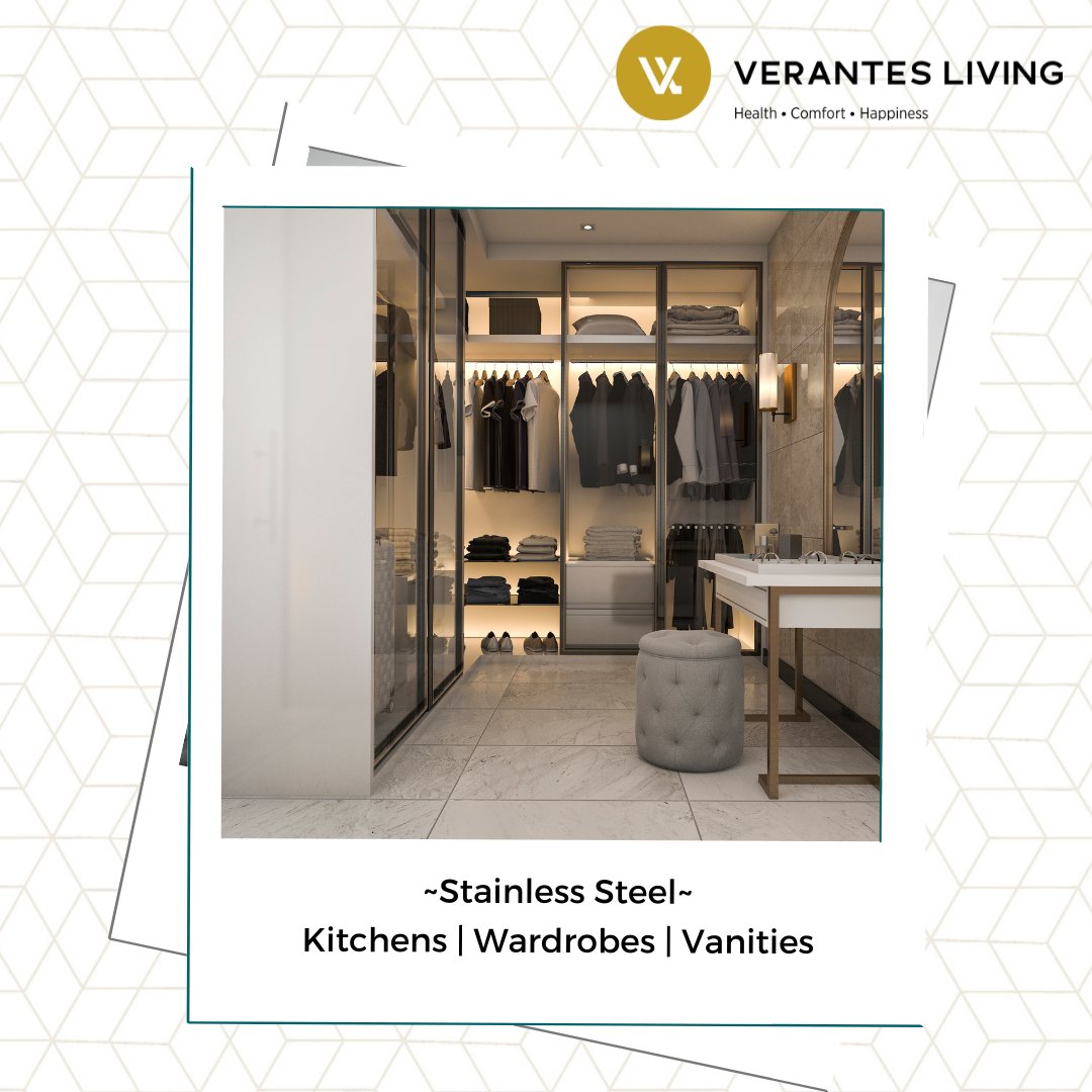 VerantesL's tweet photo. Stainless Steel Wardrobes are resistant to fire, termites &amp; corrosion which means we can ensure you a better and long-lasting storage experience.

Verantes Stainless Steel Kitchens, Wardrobes, Vaniity Units, Bar Units, Crockery Units, &amp; Outdoor Range. https://t.co/CIX4BdXdI1