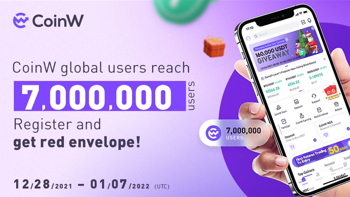 CoinWOfficial's tweet photo. 🔥Congratulations that CoinW achieved 7 million users! 

Register for CoinW, complete KYC and  and get red envelope!🧧

🌟Follow  @baimingguo1  &amp; @Coinw_exchange
🌟Rt and like the poster
🌟Compete the tasks  to get a 5 USDT welcome red packet 

Tasks：https://t.co/nOEKW4HZMd https://t.co/4g9p1h31Qq