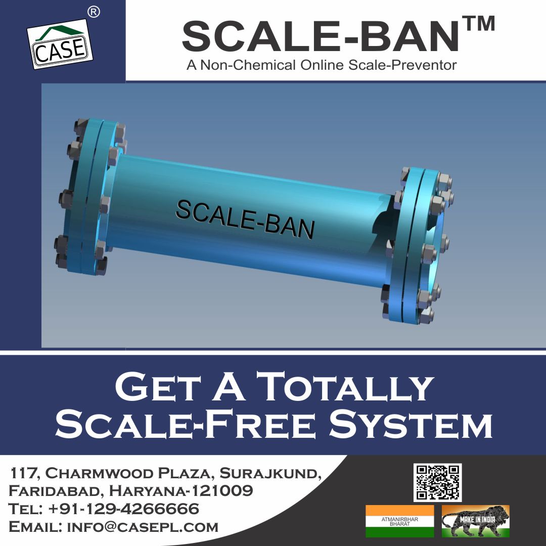 CASEIndia's tweet image. Scale-Ban speaks for itself. It gives you a system, which is totally scale-free. Thus, you do not risk anything when you install Scale-Ban.
#scaleban #scaledeposit #scalefree #waterscaling #hardwater #watertreatment #scalebansupplier #nonchemicalwatertreatment #watertreatment