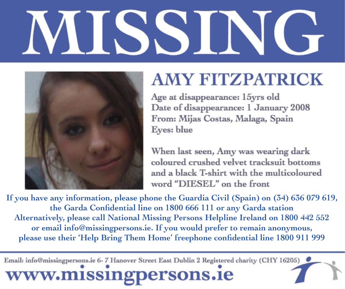 MisPersSupport's tweet photo. It is 14 years today since Amy Fitzpatrick went missing, please keep her family in your thoughts 🙏🏻 @HelpFindAmy
https://t.co/MhpV1ZBi6d
https://t.co/RzLIUbeKrd
#HelpFindAmy #MissingPersonsSupport #HelpBringThemHome https://t.co/VwTcVbF4xt