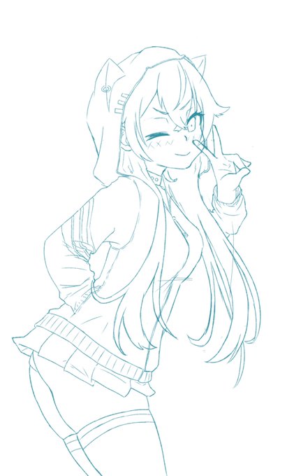 目は再検討だなー
髪の毛もダメだなー
線画で直そう 