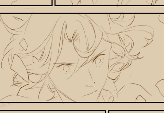 almost done with chapter 19 lineart! I'm just absurdly pleased with this panel for some reason 