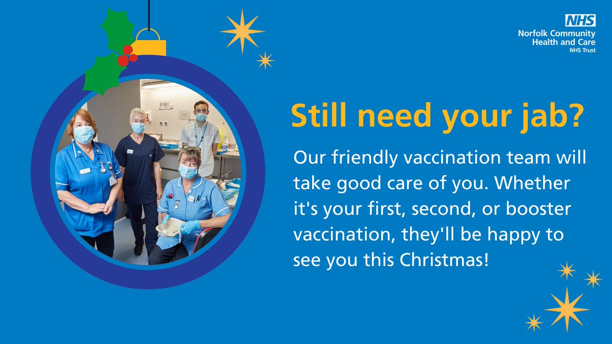 eecnhs's tweet photo. We have walk-in appointments for all jabs available at Norwich Community Hospital until 5pm today, and from 9am - 5pm tomorrow. We're also running clinics at Kelling Hospital 9am-5pm too #GetBoostedNow https://t.co/rIm7h9wbg3