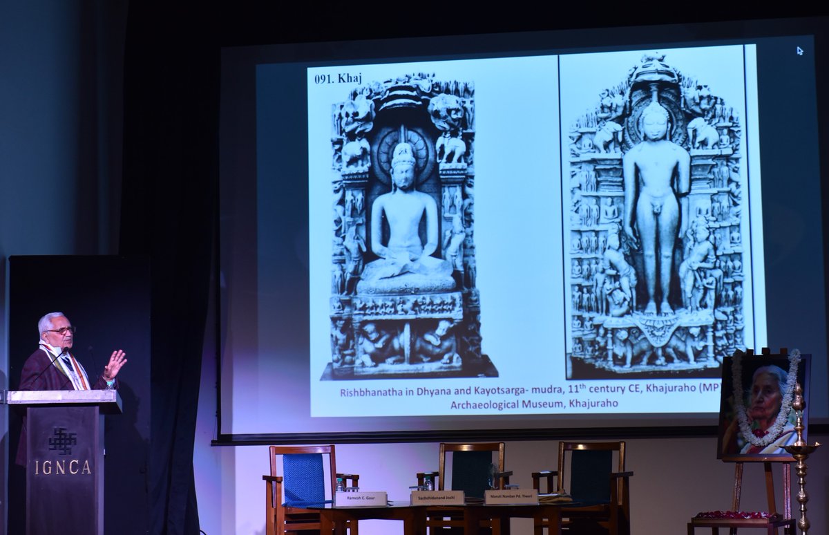ignca_delhi's tweet photo. 2nd Dr. #KapilaVatsyayan Memorial Lecture delivered by Prof(Dr) Maruti Nandan Prasad Tiwari, (National Tagore Fellow) on “Co-Existence & Mutual Sharing of Sindhu-Saraswati & Jaina Culture & Art” today at IGNCA. Dr Sachchidanand Joshi, Member Secretary, IGNCA chaired the session. https://t.co/Ftw1JuAMaR