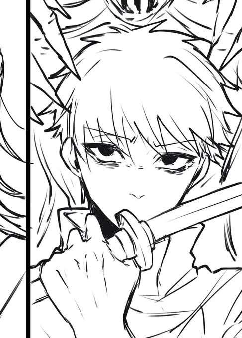 乙骨くん初描きなんだけど良い顔になってくれた 