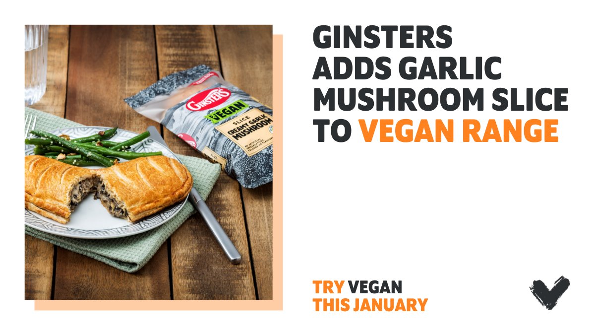 veganuary's tweet photo. ⁠Ooh! @therealginsters has added a NEW limited-edition Creamy Garlic Mushroom Slice to its range of vegan pastries in the UK! 😋⁠ Hands up if you'll be giving this a try! 🙋‍♀️🙋‍♂️⁠ #Veganuary2022 https://t.co/5vrIW0YCoz