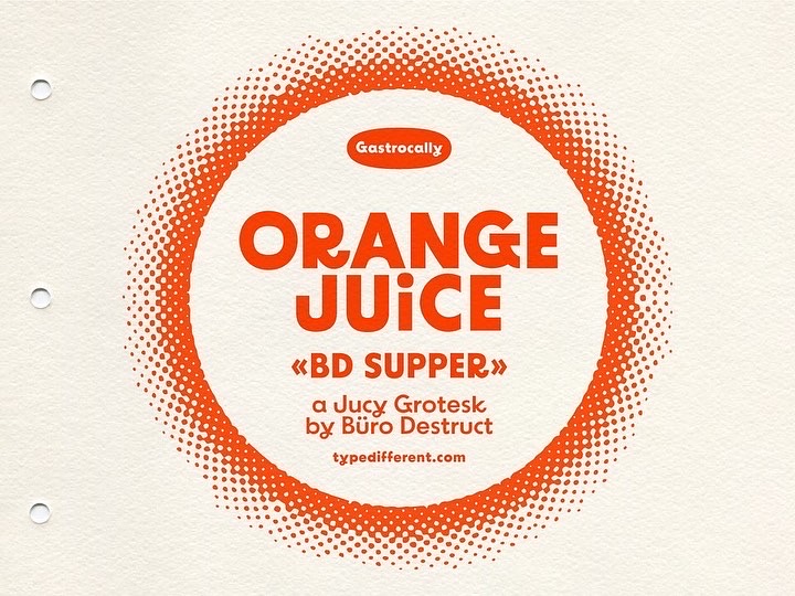 typedifferent's tweet photo. “BD Supper” is a friendly and humorous geometric-organic sans serif typeface great for use on food packaging and in gastronomy-related topics.
Enjoy your Supper Appetizer: Launch #sale 60% Off on
☞ https://t.co/0U7Pw5MWDE
#typedifferent #typography #font #burodestruct https://t.co/qX4laJ9N6x
