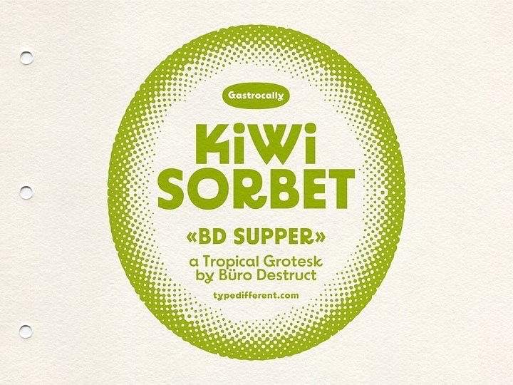typedifferent's tweet photo. “BD Supper” is a friendly and humorous geometric-organic sans serif typeface great for use on food packaging and in gastronomy-related topics.
Enjoy your Supper Appetizer: Launch #sale 60% Off on
☞ https://t.co/0U7Pw5MWDE
#typedifferent #typography #font #burodestruct https://t.co/qX4laJ9N6x