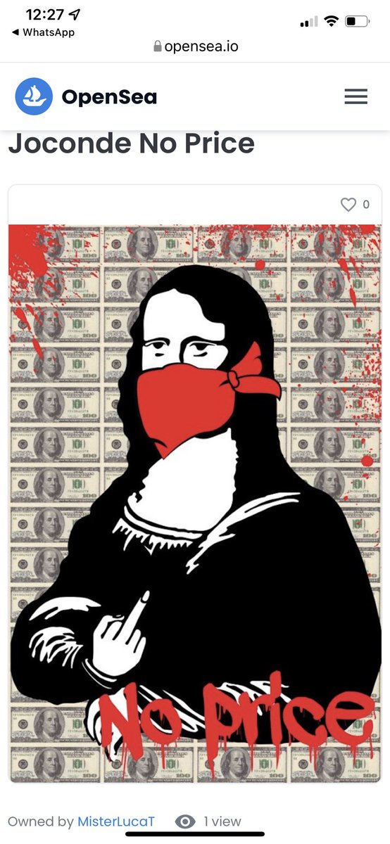 Mona no price ! New #nft #nftart with #monalisa #pop &amp; #punk available <a href="/opensea/">OpenSea</a> on my account opensea.io/MisterLucaT #joconde