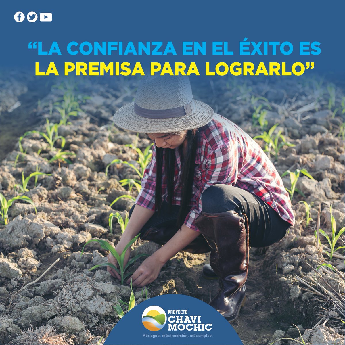 PChavimochic's tweet photo. Confía en ti 🌾, eres capaz de conseguir lo que te propongas ✨💪😎

¡A seguir cuidándonos! 😷

#Chavimochic #agricultura #LaLibertad #iniciodesemana https://t.co/H4T92ArXq6