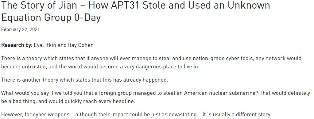 AttackFriction's tweet photo. Your competitor steals your 0day, then both of you get caught with it, providing fuel for policing your use of exploits. 

https://t.co/GljEZySGmg

#burn #nuclearsubmarines https://t.co/v4UuJSSZTL