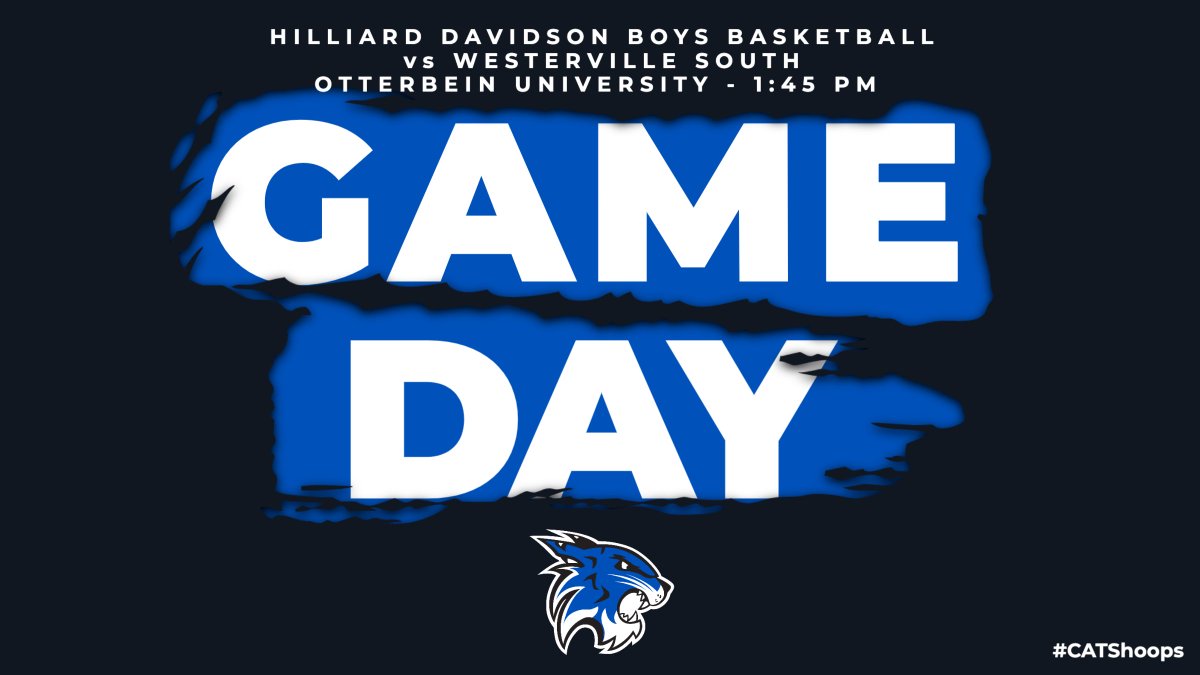HDcatsHoops's tweet photo. IT'S GAMEDAY!! 

Varsity at Otterbein University vs Westerville South. Tip at 1:45pm
#CATShoops #Family

@hd_athletics @DavidsonHS @HDHSstudentsect https://t.co/X10ebnN2fI