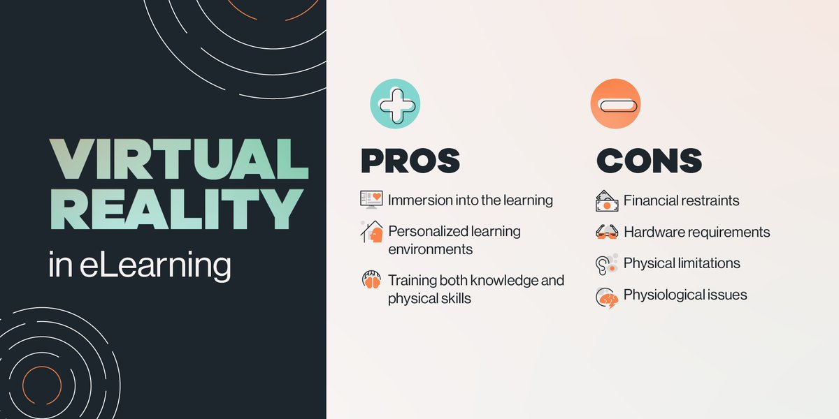 RaccoonGangCom's tweet photo. 💡 What are the advantages and disadvantages of virtual reality in eLearning?

Check out the infographic below, where we've highlighted the essential points.

To find out more about #VR, visit 👉 https://t.co/UOu0ZpCjzG

#raccoongang #elearning https://t.co/ggsxVRkq9o