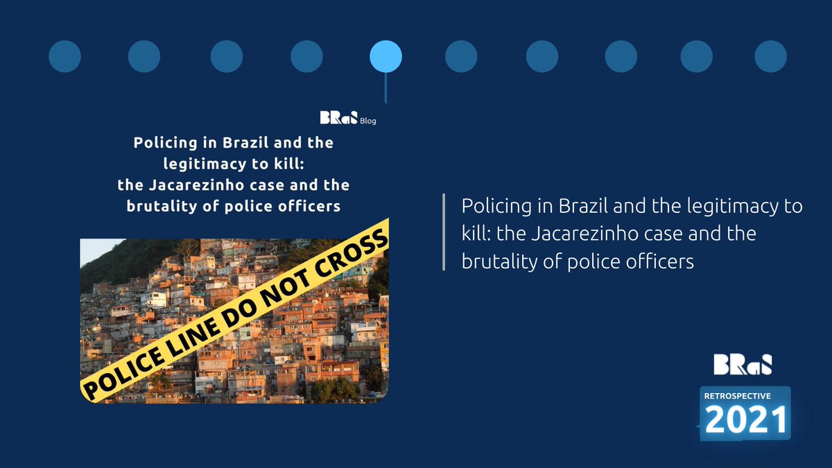 BRaS_Studies's tweet photo. #BRaSBlog #Retrospective of #2021
Luiza Correa de Magalhães Dutra and Tamires de Oliveira Garcia wrote about #Brazil #Jacarezinho #brutality #police
Check it out!
https://t.co/2Je10vJPrK https://t.co/MjNkN3rHHG