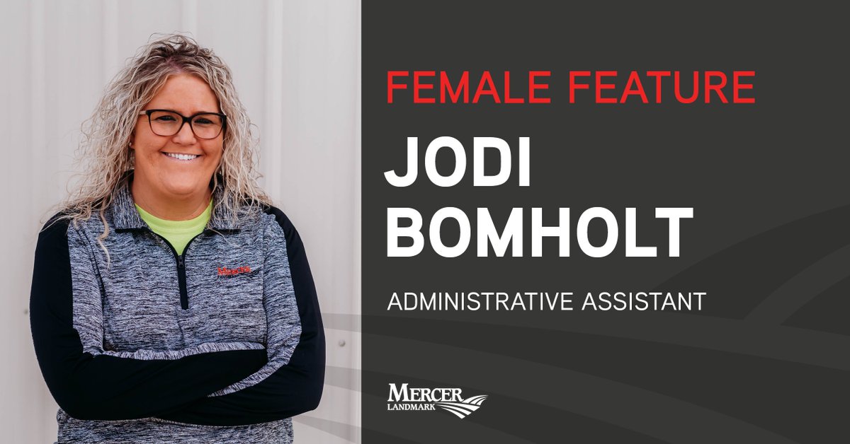 MercerLandmark's tweet photo. We are wrapping up 2021 with #FemaleFeature, Jodi Bomholt! Jodi is an Administrative Assistant in our Agronomy division and has been with Mercer Landmark since March 2011.
Thank you, Jodi, for always putting our customers first! Your hard work doesn't go unnoticed. https://t.co/cMLkVGQ7NA