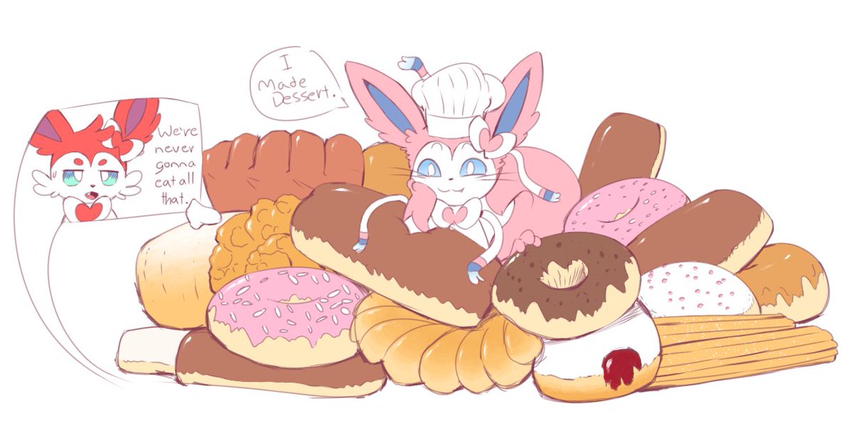 There's never such a thing as too many sweets and being a baker, this fairy can't help but go all out when preparing them!

...Me and @PD_draws might need a few helping hands to finish all of this off though. Who wants dessert?🍩

Doodle by @plattyneko! 
Colored by @Sixfault!