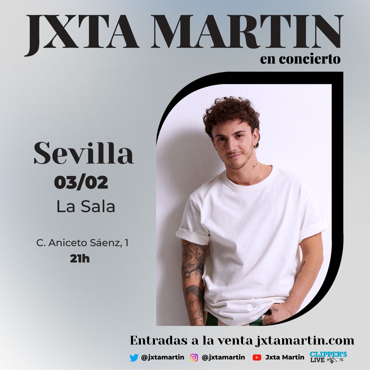 Nos vemos el día 3 de febrero en Sevilla👇🏻👇🏻

<a href="/LaSalaSVQ/">la Sala</a> 

Compra tu entrada en: jxtamartin.com