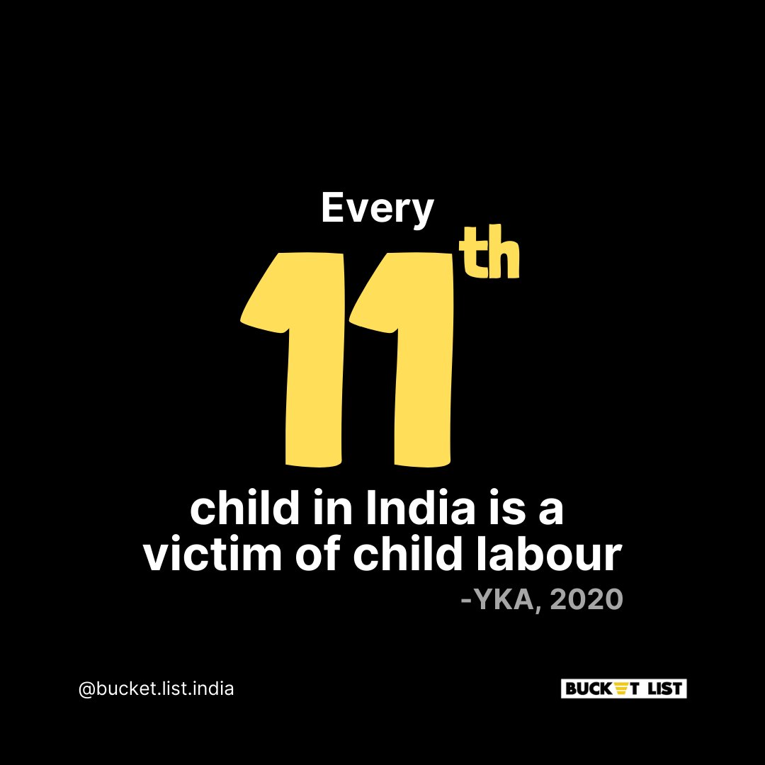 Bucketlist_in's tweet photo. Child labour not only blocks out the prospects of education, but it also robs the children of their childhood and rights.

By educating all, we can brighten the futures of all♥️
.
#nonprofit #ngoforchildren #childlabor #childrights #empathy #growingchildren #indiankids #ngodelhi https://t.co/8FB3SyBHJZ