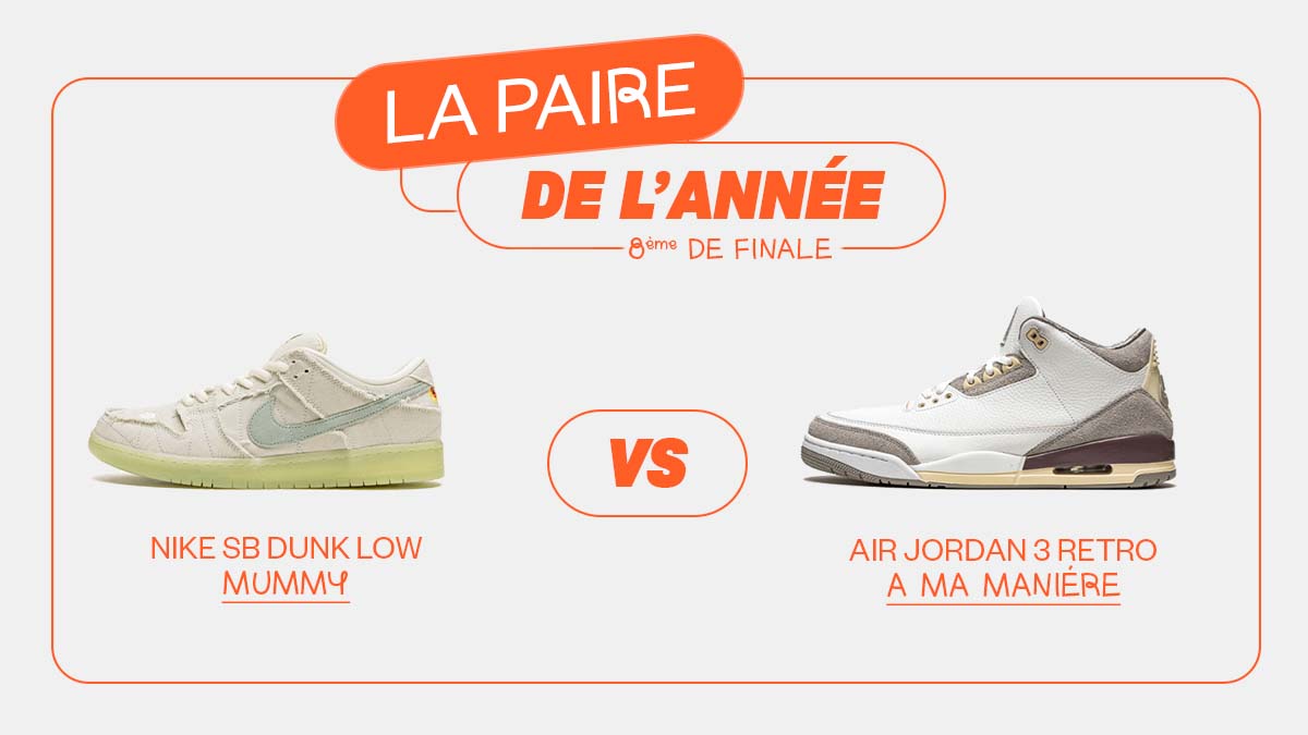 wethenewfr's tweet photo. 🚨Tournoi : La Paire De L'Année | 3/8 

Ok je pose ça là ! Il n'en restera qu'une... Faites le bon choix.
À vos votes ➡️ RT : Dunk Low Mummy &amp; Fav : Jordan 3 A Ma Manière https://t.co/PR0FweH4Ga