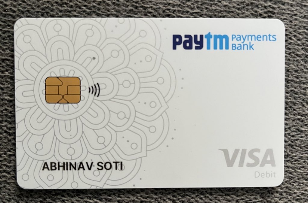 AbhinavSoti's tweet photo. @paytmbankcare @Paytmcare @Paytm Do I have lounge access with my new paytm Visa debit card ?
Please help ! https://t.co/8fjnKhLpyv