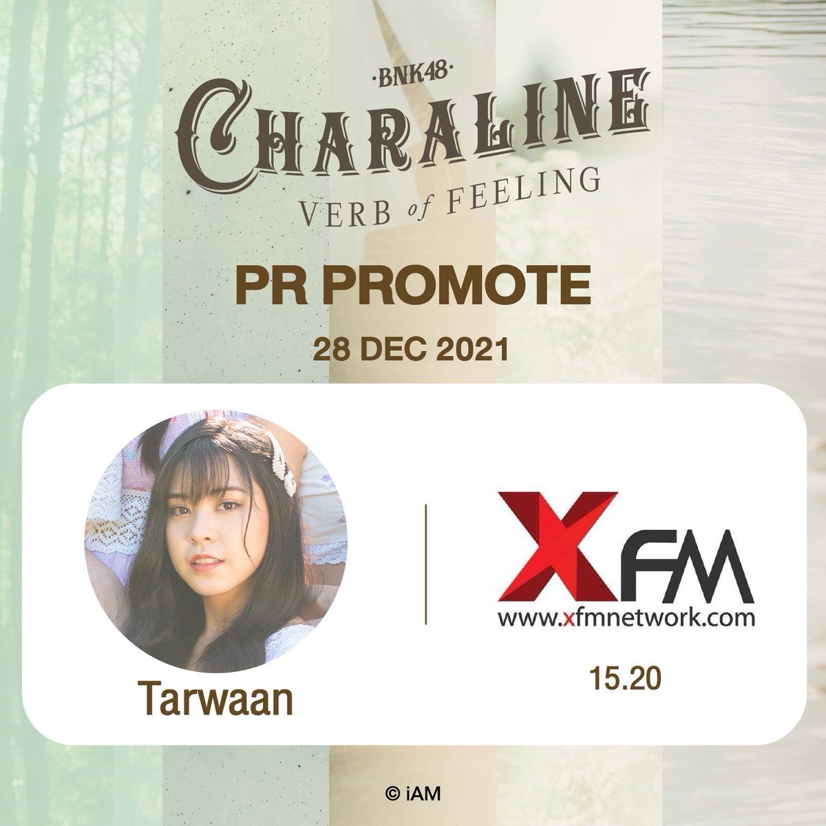 TarwaanISRPFC's tweet photo. [Trending]

👉🏻 #.XFMxCharaline
🗓 28 ธ.ค. 64
⏰ 15:10 น.

หลังจากที่แฮชแท็กติดเทรนด์แล้ว สามารถพ่วงแฮชแท็ก #TarwaanBNK48 ได้เลยนะคะ

📌 รบกวนไม่เปิดแฮชแท็กก่อนเวลาเทรนด์น๊าา 🥺
#BNK48 https://t.co/TK1pKm4nkT