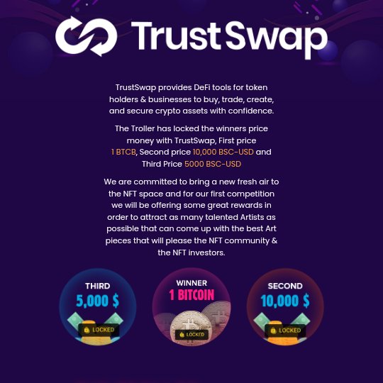 Rich1990_05's tweet photo. 🔊🔊Announcement🔊🔊

THE TROLLER NFT competition
💎10 Trillion coins Airdrop  
🎖1 BTC for the winner  
🎖$10K for second place
🎖$5K for third place   
 
Regis👉https:https://t.co/P9RGA6Lgu6
#trollercoin #trollerelon #NFTCommunity #NFTCompetition #nftcollector #nftopensea https://t.co/hSZCfnH35H