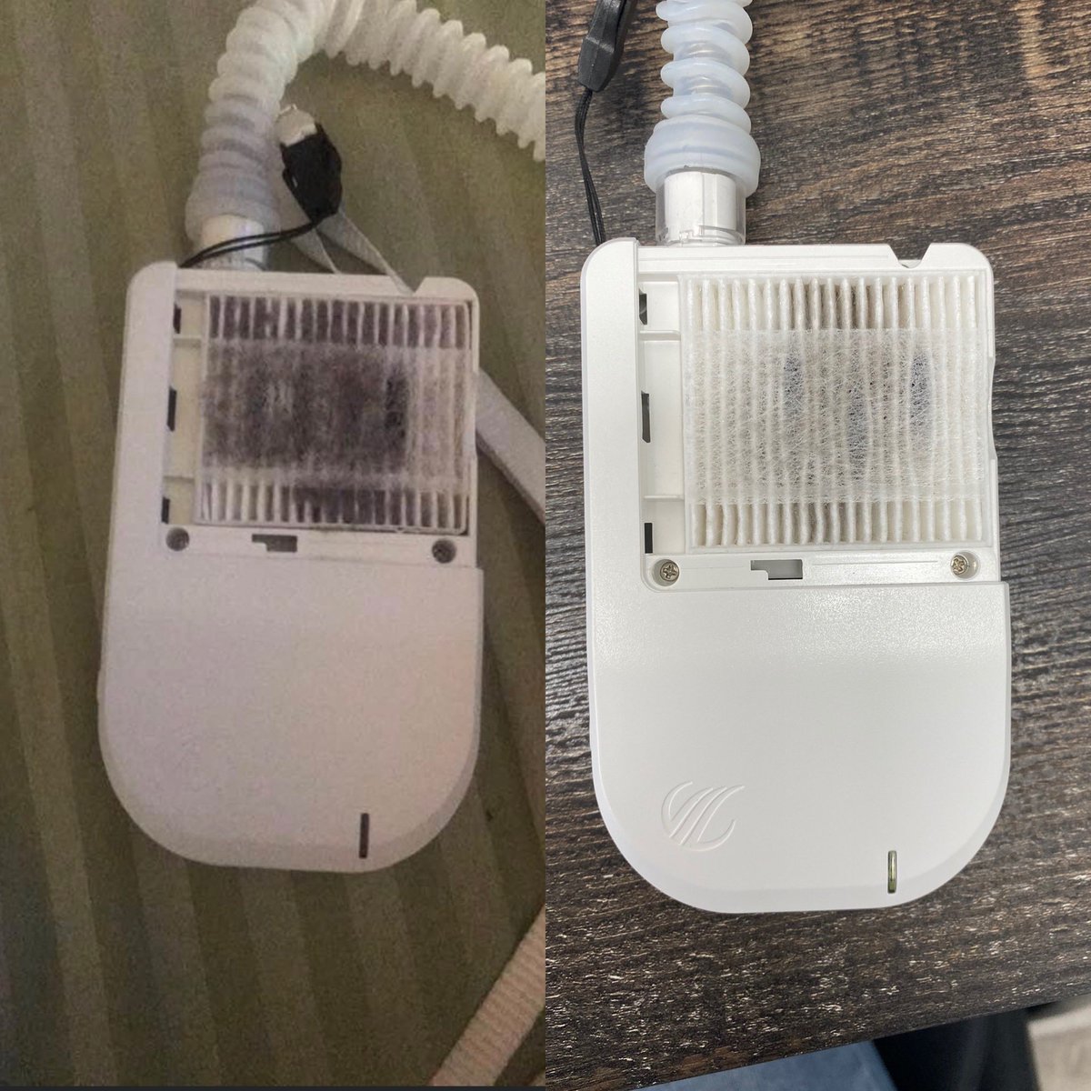 EasyFlowUSA's tweet photo. Is it time to change the filter on your device? Our HEPA 13 filter can last 200-300 hours depending on use. If your filter is dirty/gray, it is time to replace! https://t.co/tBsBaLaZWK