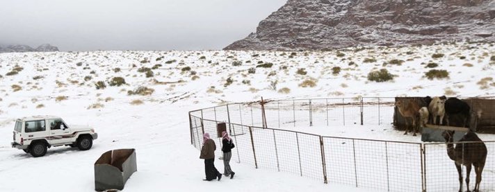 السعودية : درجات حرارة تحت الصفر في محافظتين سعودية  (القريات . وطريف )