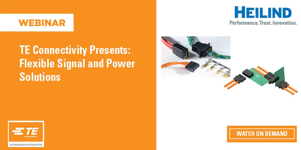 Heilind's tweet photo. Webinar on Demand: Learn how @TEConnectivity’s versatile #DynamicSeries #connectors and new releases in the portfolio are designed to enable industry developments and trends, and create an impactful solution for your designs. #Heilind
https://t.co/Hzh5oNoMqF https://t.co/XwQJLSumY4