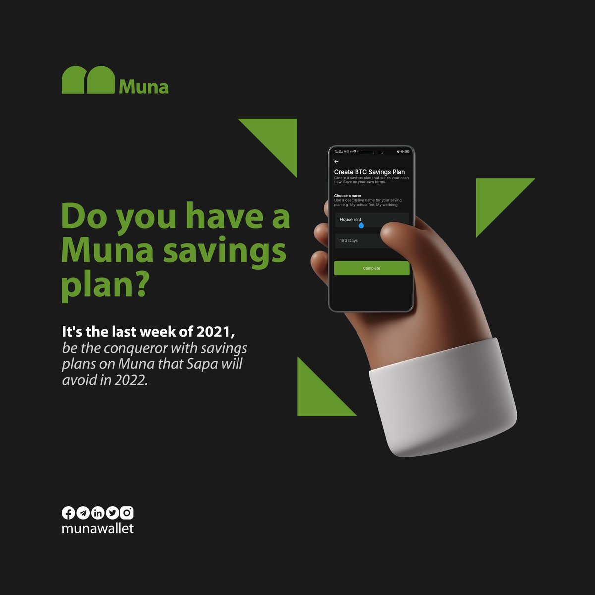 useMunawallet's tweet photo. Avoid sapa in 2022, start a Muna savings plan! #2022 #Christmas #muna #munaapp #munians https://t.co/pAdyb5J9cJ