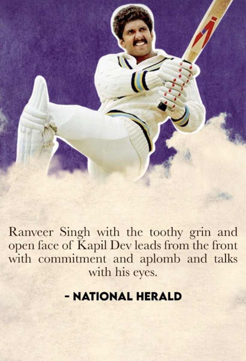 RanveeriansFC's tweet photo. via Ranveer Singh Instagram story ❤️⭐️
#83review #ThisIs83 #83TheFilm https://t.co/pVlebXyDBh