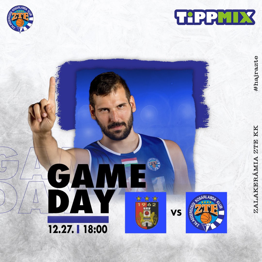 NB1/A Alapszakasz 1️⃣. forduló 🔵⚪️
🏀 @egiskormendhivatalos - @zalakeramiaztekk 
🏢 Körmendi Városi Sportcsarnok
⏱ 1️⃣8️⃣: 0️⃣0️⃣
📺: @m4sportofficial 

Hajrá Fiúk! 💪🏻

<a href="/zte_kk/">Zalakerámia ZTE KK</a>