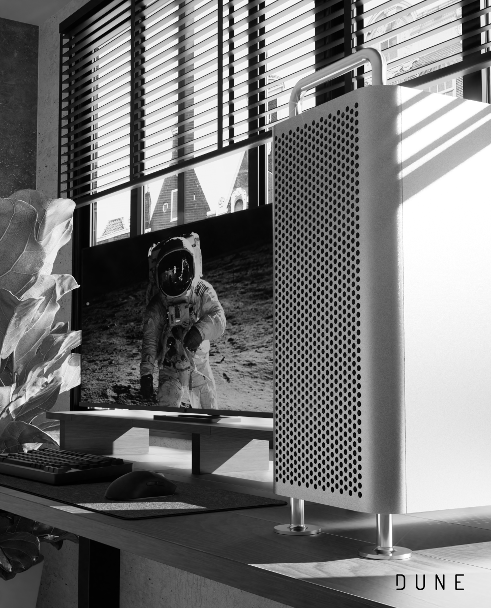 "We Choose to go to the Moon... not because it's easy, but because it's hard." - 
JFK - Sept 12 1962

Learn More about the Dune Pro -> dunecase.com

#pc #case #tech #lifestyle #pcgaming #custom #technology #dune #dunecase #monday #newyear #sale