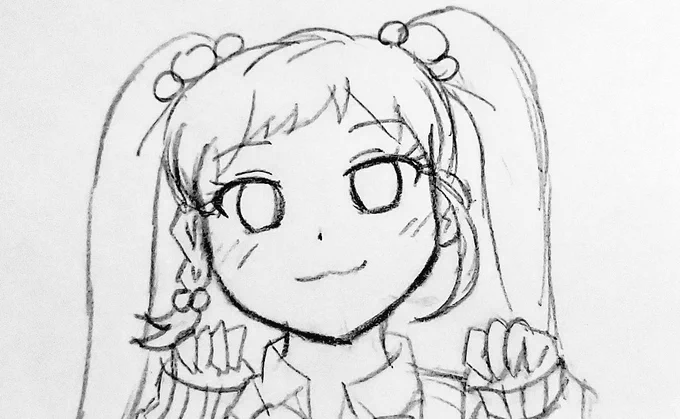 もう下描きの時点で可愛すぎて詰んでる 