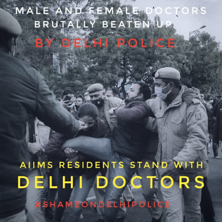 #ExpediteNEETPGCounselling2021 
Young doctors being thrashed by Delhi police
They are  NOT protesting for salary hike!
Only right to admission in PG Cources so that their year is not ruined .
Shame on callous n arrogant attitude of Govt
<a href="/FordaIndia/">FORDA INDIA</a> 
<a href="/mansukhmandviya/">Dr Mansukh Mandaviya</a> <a href="/IMAIndiaOrg/">Indian Medical Association</a>