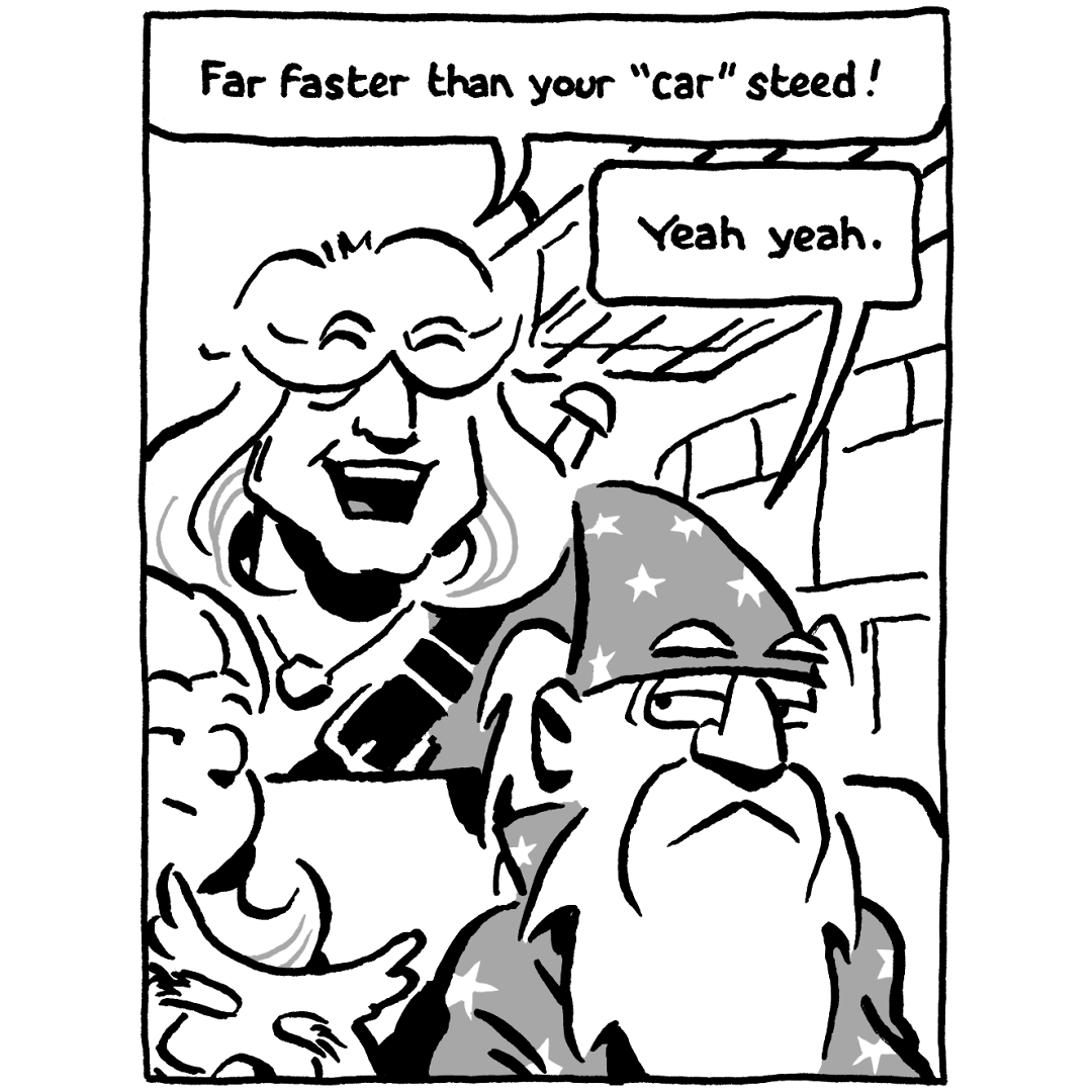 johncomic's tweet photo. new episode of "Not That Magic: Tales of Vernor Magus" (the Wizard of More Or Less) #comics #comicstrip #NotThatMagic #VernorMagus #RussTheBarbarian https://t.co/Qcv43Y4oXE