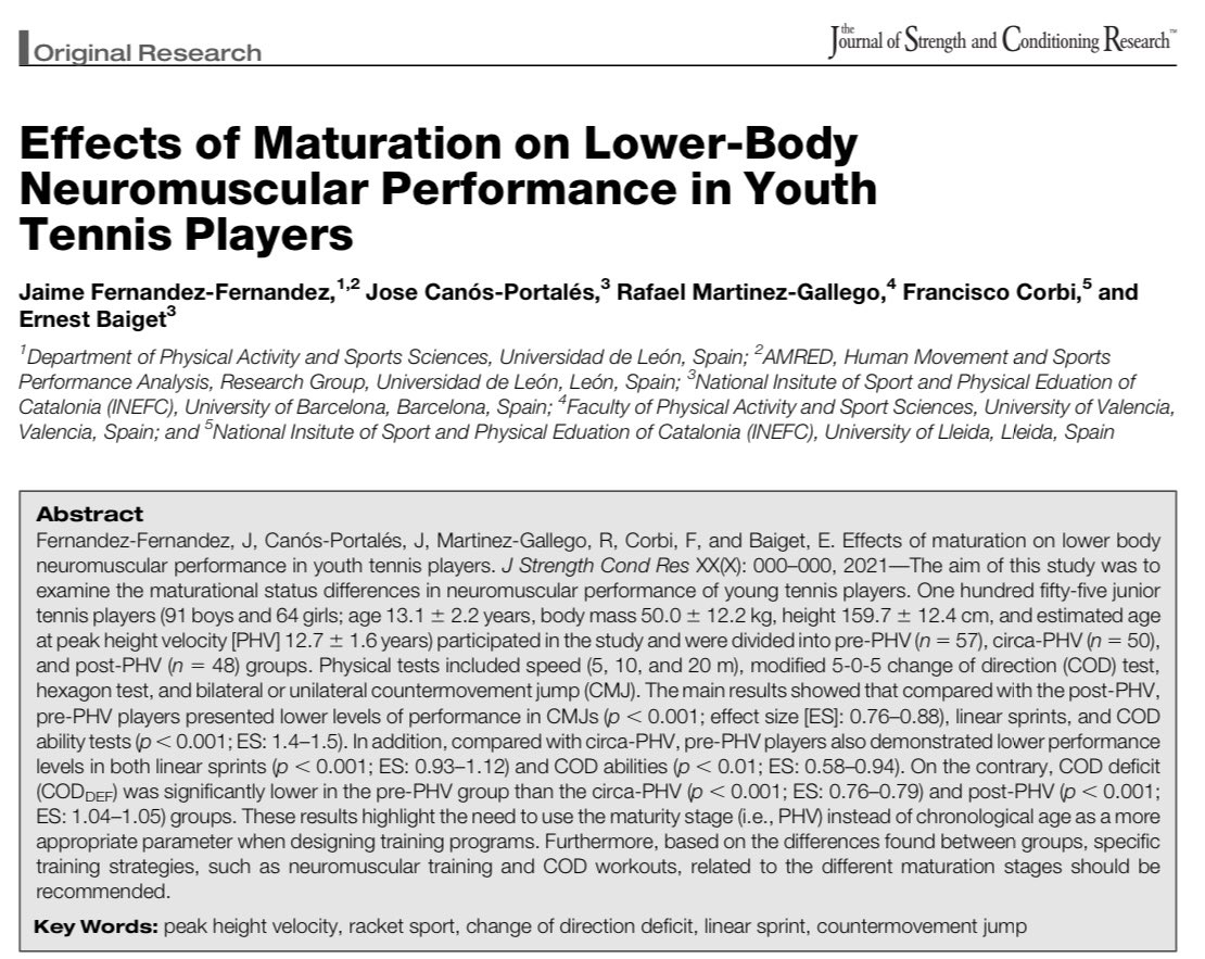 Ernest Baiget (@ernestbaiget) on Twitter photo Our latest paper on “Effects of Maturation on Lower-Body Neuromuscular Performance in Youth Tennis Players”. Great team work @Jauma_Fernandez <a href="/JoseCanoss/">JOSE CANÓS</a> <a href="/ramargal82/">Rafa Martínez</a> #FCorbi many thanks to all Our latest paper on “Effects of Maturation on Lower-Body Neuromuscular Performance in Youth Tennis Players”. Great team work @Jauma_Fernandez <a href="/JoseCanoss/">JOSE CANÓS</a> <a href="/ramargal82/">Rafa Martínez</a> #FCorbi many thanks to all