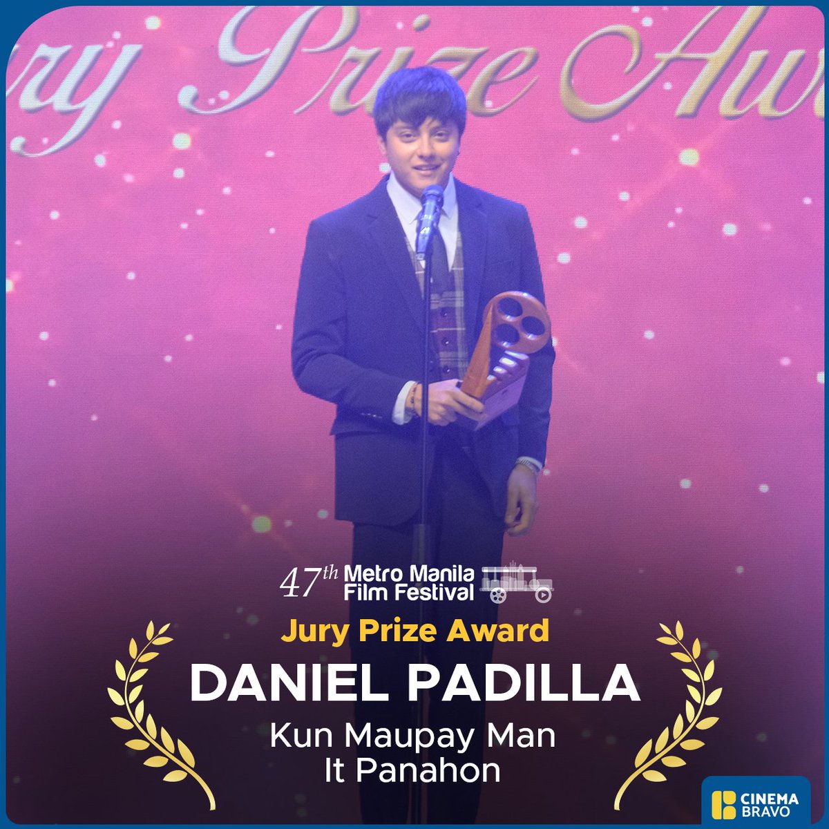 cinemabravoph's tweet photo. JUST IN: Jury Prize Award - Daniel Padilla for Kun Maupay Man It Panahon
#MMFF2021 #KunMaupaySaMMFF https://t.co/X7PFJnCiA1