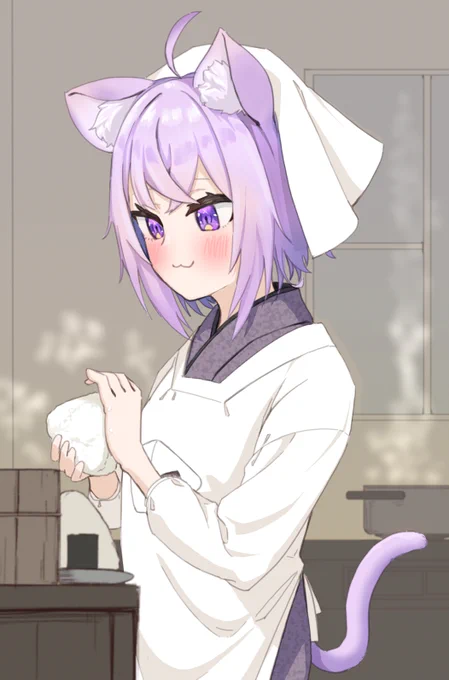 割烹着おかゆ。
#絵かゆ 