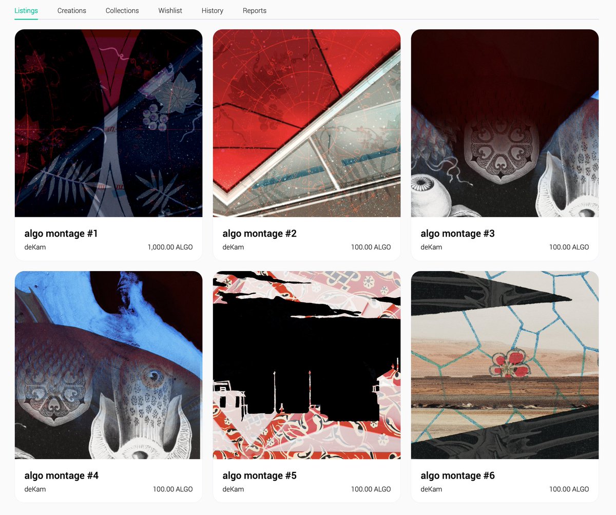 Following yesterday's genesis release, 5 more montages at 1/10 the price tinyurl.com/jdekam 

#AlgoFam #ALGONFTs <a href="/AB2_Gallery/">AB2 Gallery</a>